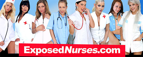 ExposedNurses.com nurse uniform fetish dildo speculum